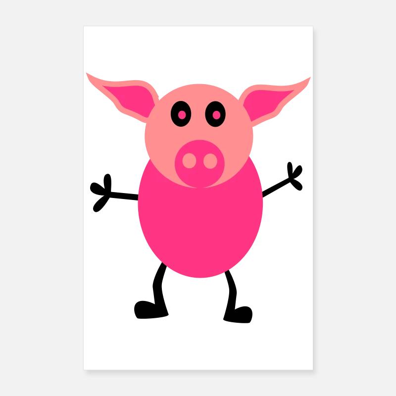 Schweine Männchen Poster 60x90 cm