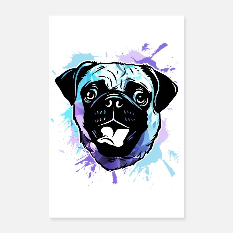 Pug Dog Poster 24" x 35" (60x90 cm)