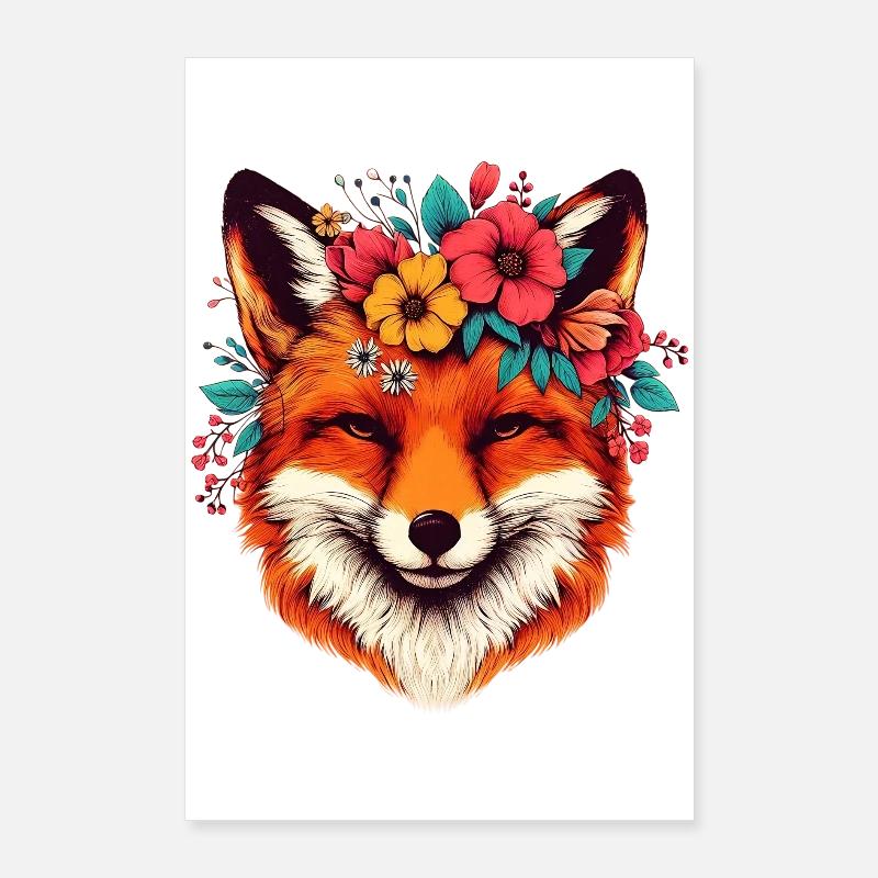 Fox Poster 24" x 35" (60x90 cm)