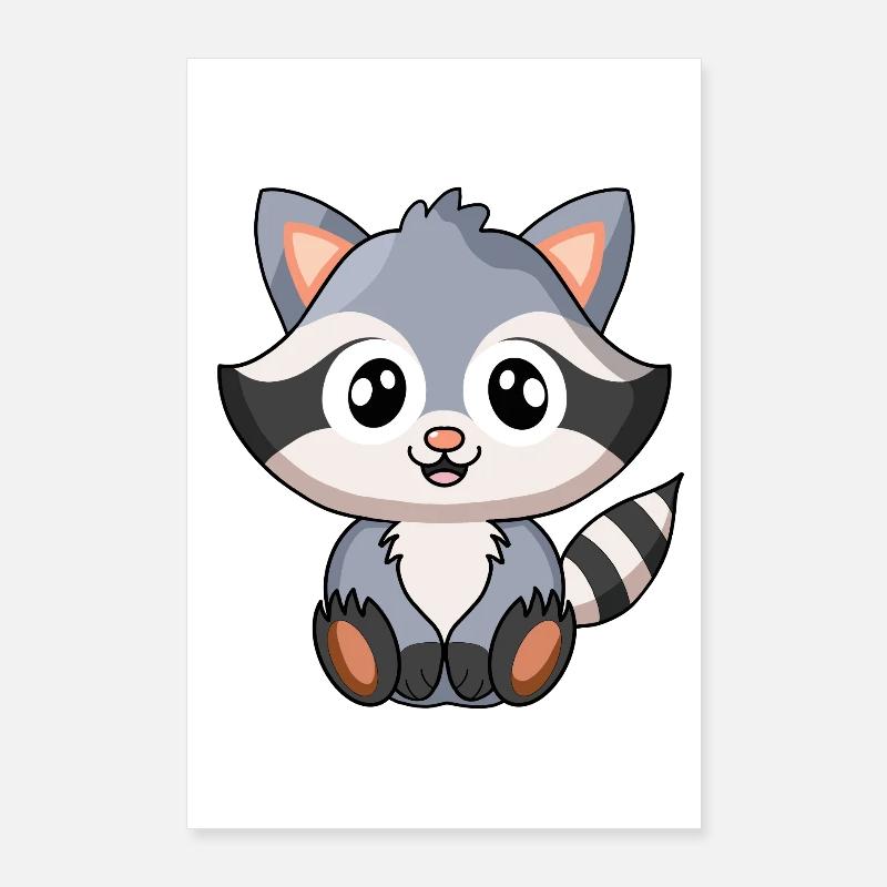 Waschbär Poster 60x90 cm