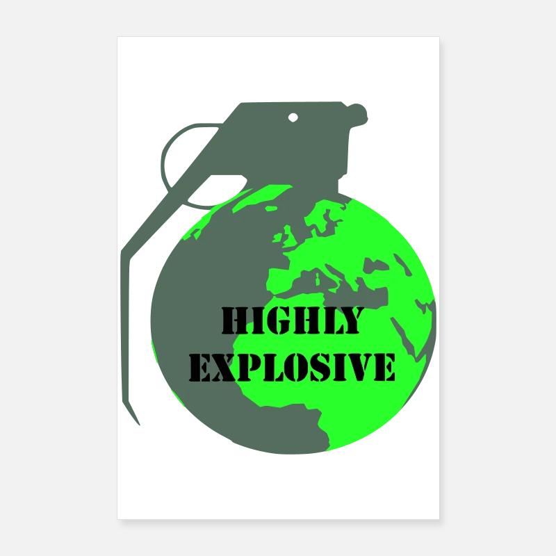 Explosive Earth Poster 24" x 35" (60x90 cm)