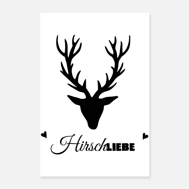 HirschLIEBE par les biens célestes Poster 60 x 90 cm