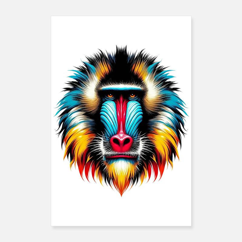 Mandrill Monkey Poster 24" x 35" (60x90 cm)