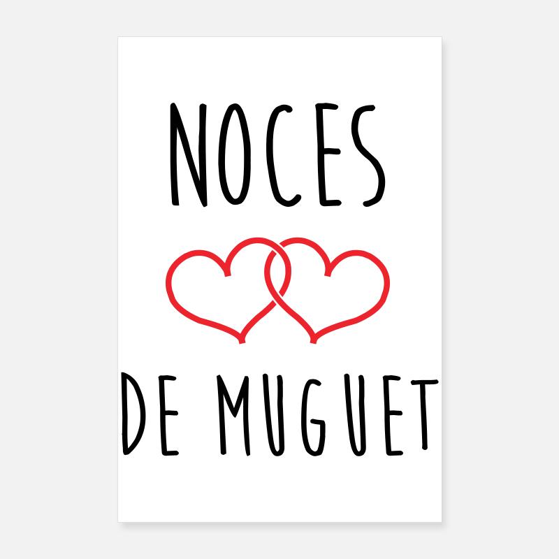 Maiglöckchen-Hochzeit 13 Jahre Ehe Poster 60x90 cm