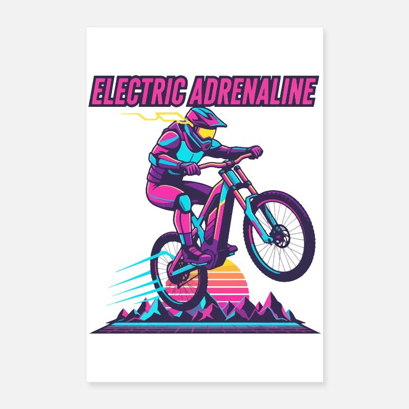 Electric Adrenaline Synthwave E-VTT Poster 60 x 90 cm