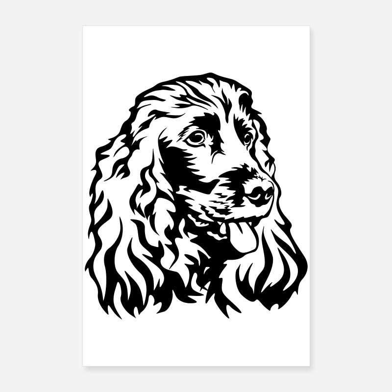Cocker Spaniel Kopf Poster 60x90 cm