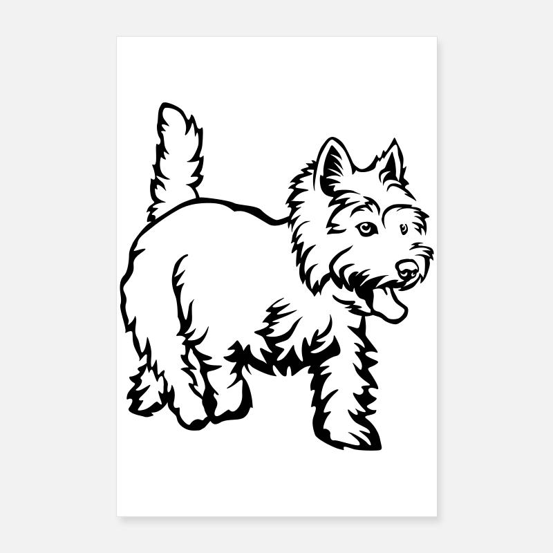 West Highland Terrier Poster 60 x 90 cm
