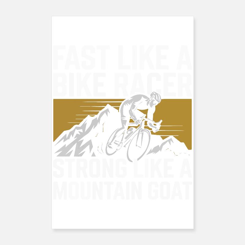 Rapide comme un coureur de vélo Poster 60 x 90 cm