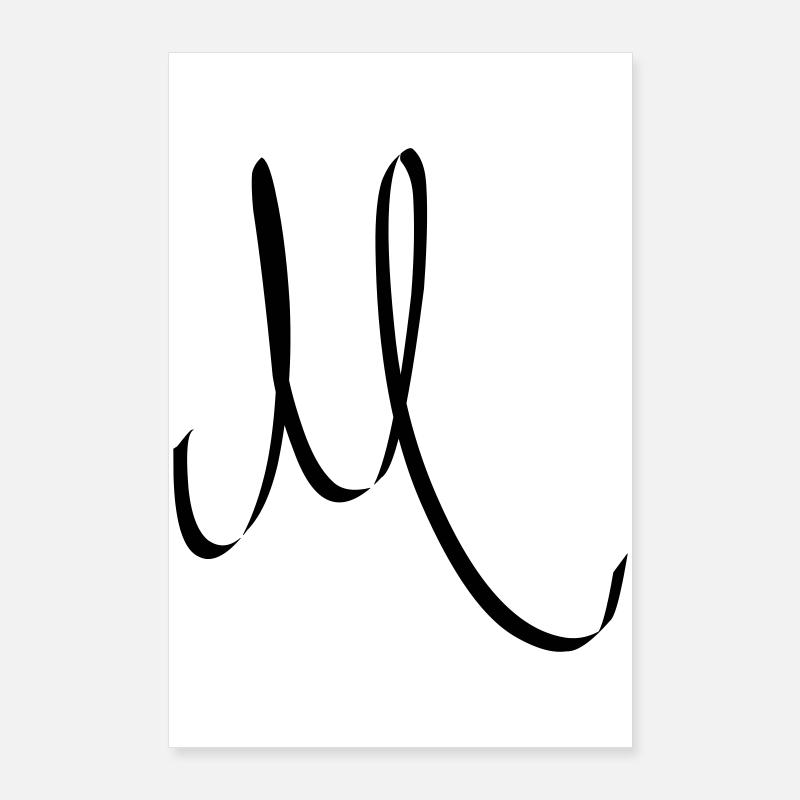 Lettre M Poster 60 x 90 cm