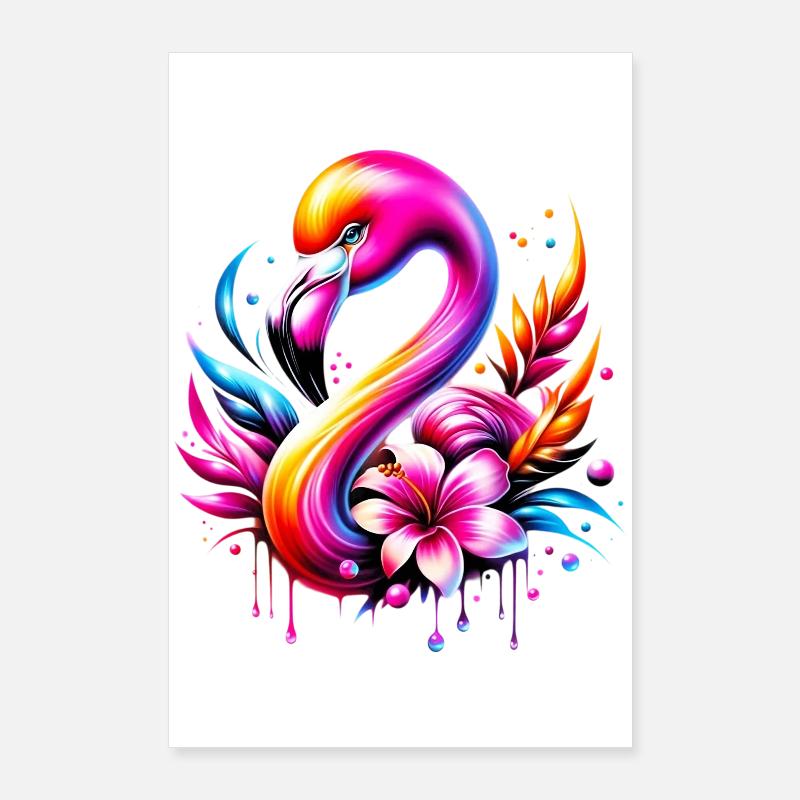 Flamant Poster 60 x 90 cm