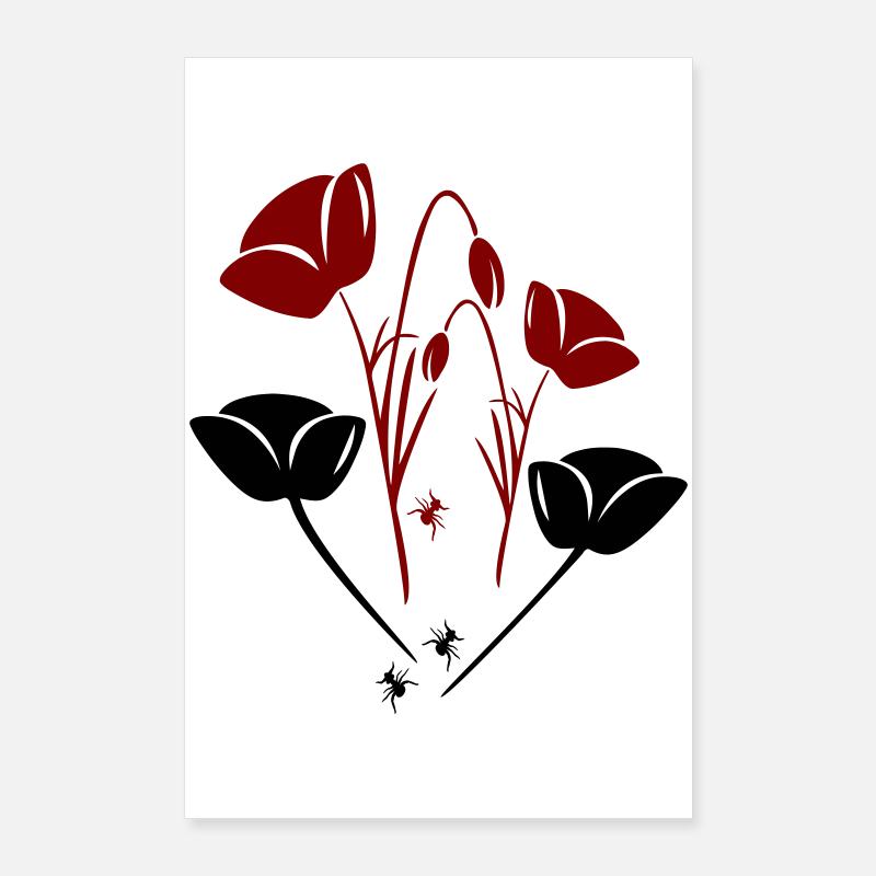 Tulips with ants Poster 24" x 35" (60x90 cm)