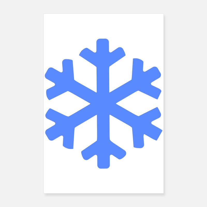 Winter Crystal Snowflake Poster 24" x 35" (60x90 cm)