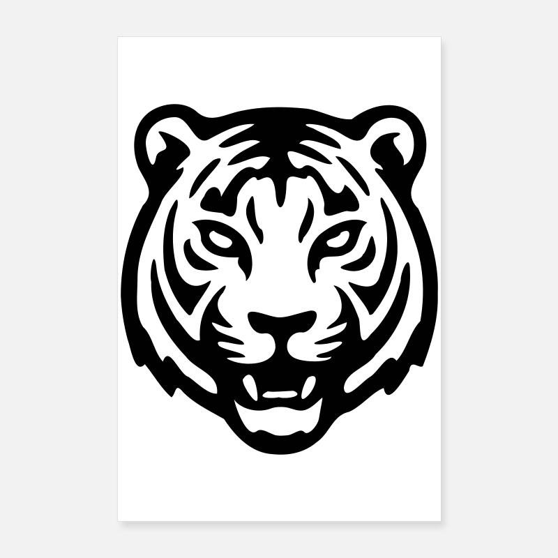 Tête de tigre Poster 60 x 90 cm