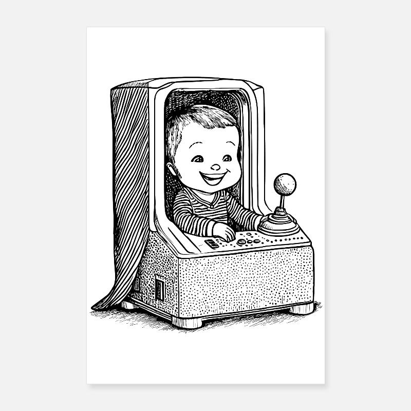 Bébé d’arcade Poster 60 x 90 cm