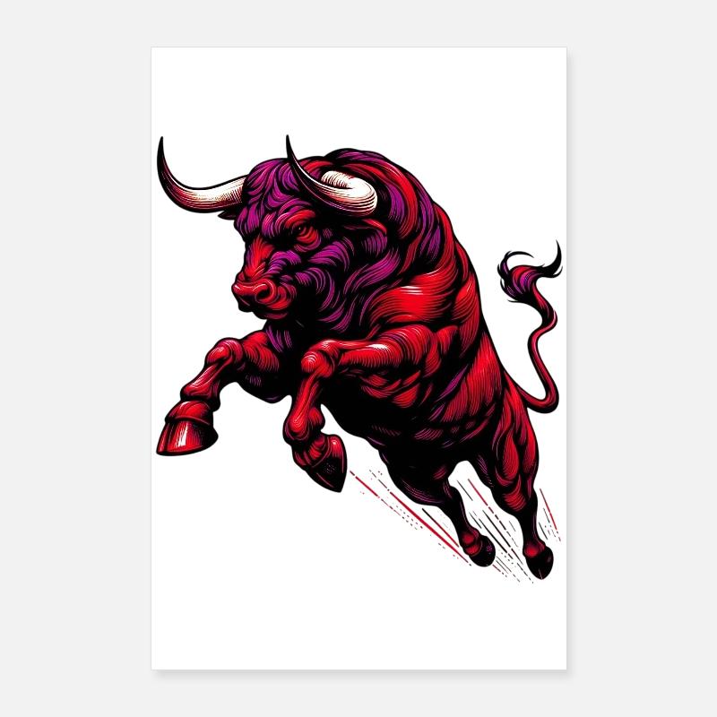 Taureau Poster 60 x 90 cm