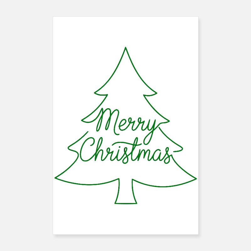 Joyeux sapin de Noël Poster 60 x 90 cm