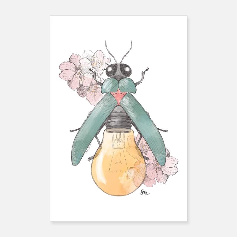 Poire | Floraison | Coléoptères Poster 60 x 90 cm