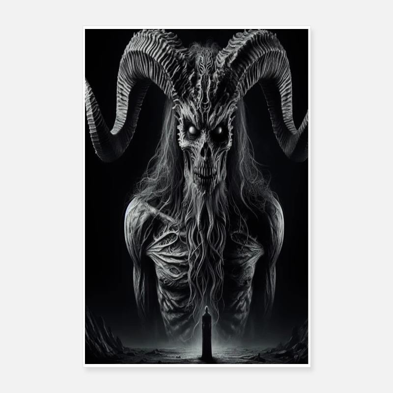 Dæmonisk Hornet Vogter Poster 60x90 cm