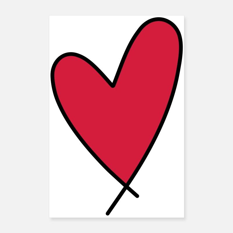 Symbol Herz Poster 60x90 cm