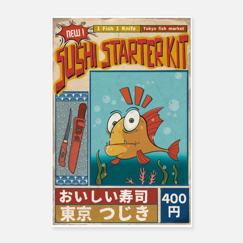 Affiche du kit de démarrage Sushi Poster 60 x 90 cm
