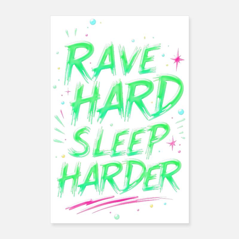 Motivation Éclairage Rave Néon Poster 60 x 90 cm