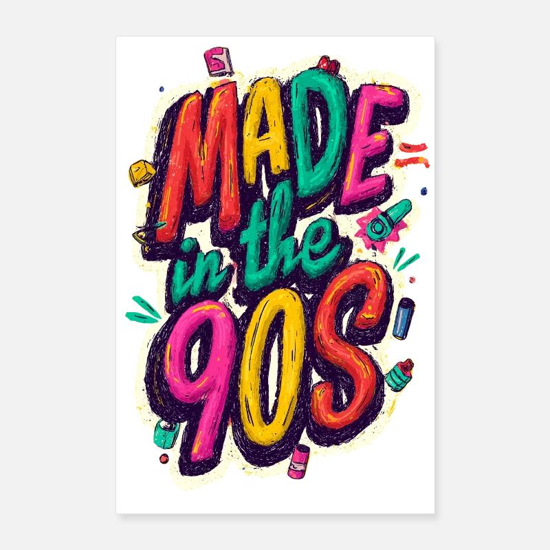 Made in the 90s Poster 24" x 35" (60x90 cm)