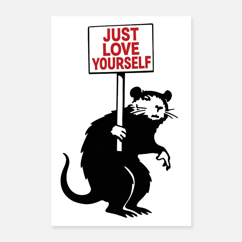 Aimez-vous simplement Signe d’amour de soi Poster 60 x 90 cm