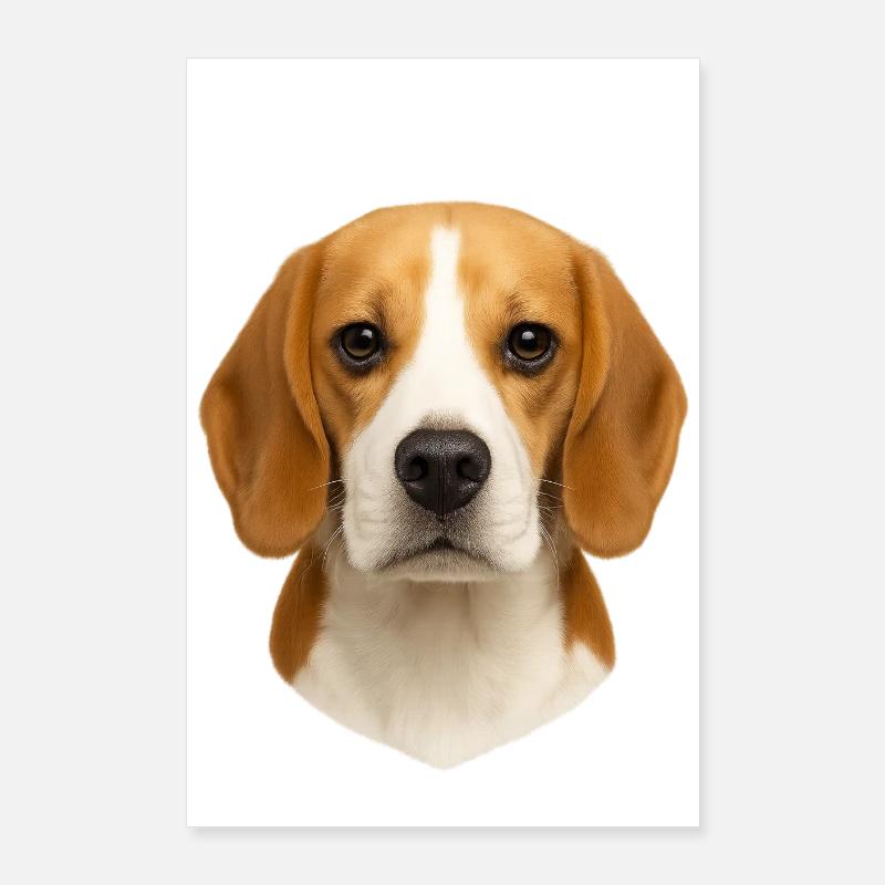 Beagle Head Portrait Poster 24" x 35" (60x90 cm)