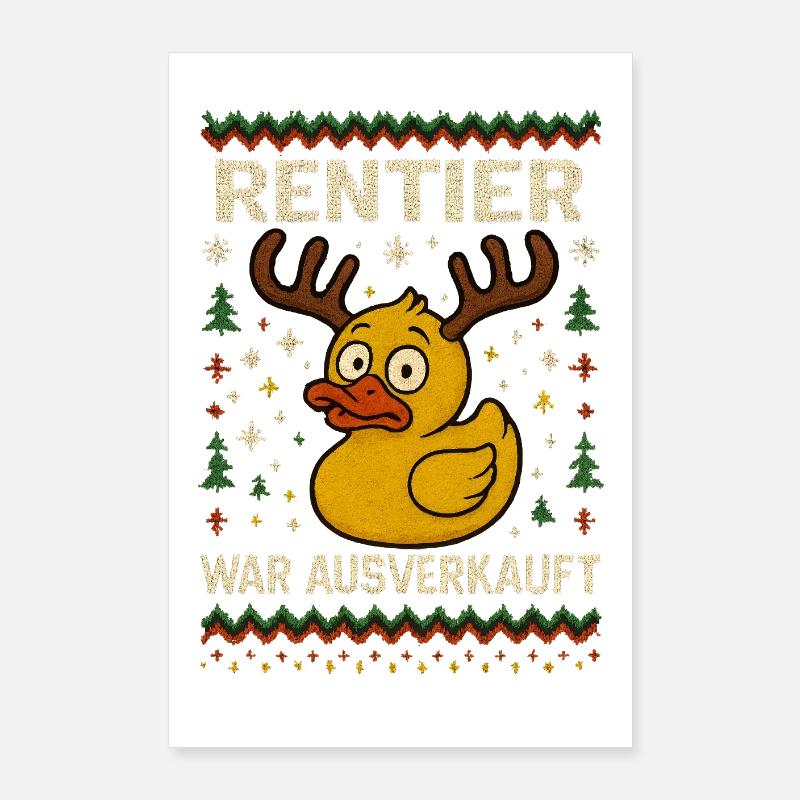 Reindeer a été complet à Noël laid Poster 60 x 90 cm