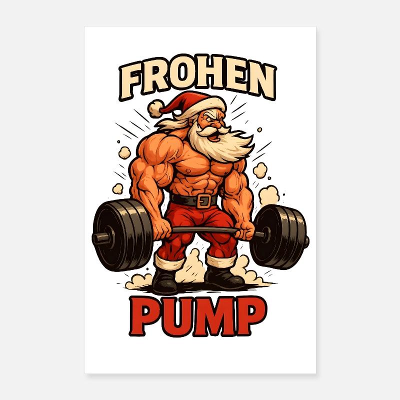 Joyeux costume de Pomper Tes Coups de Noël en chiffon Poster 60 x 90 cm
