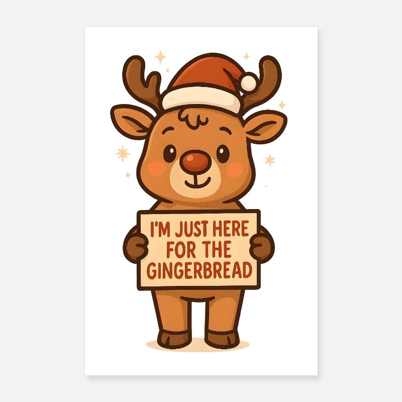 Lebkuchenmann Lebkuchen Lebkuchenmänner Geschenk Poster 60x90 cm