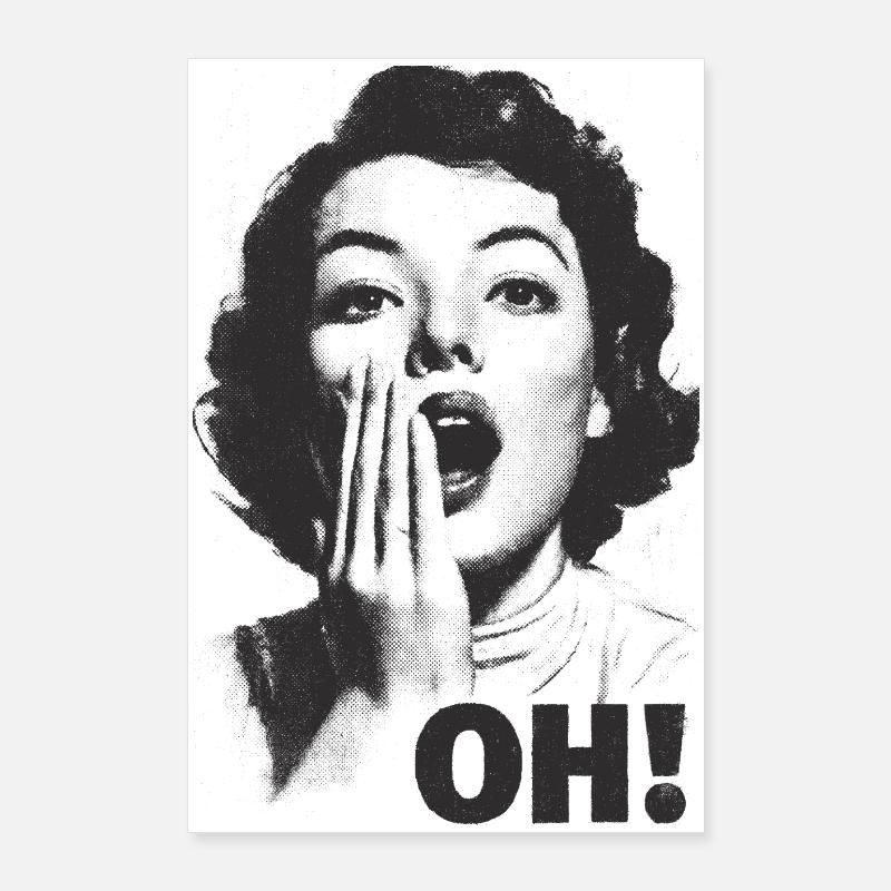 Screaming Face Oh Poster 24" x 35" (60x90 cm)