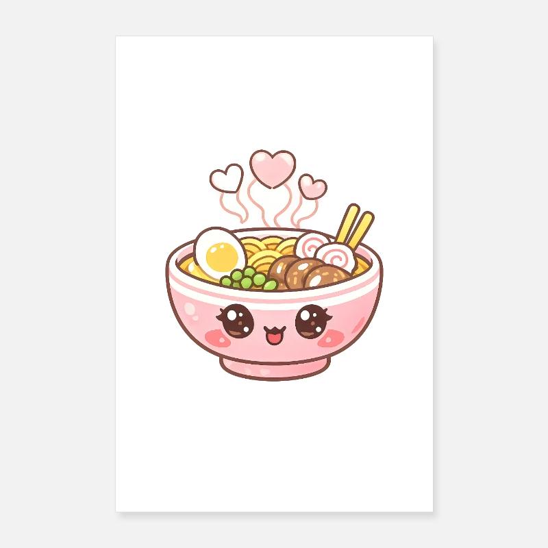Ramen kawaii Poster 60 x 90 cm