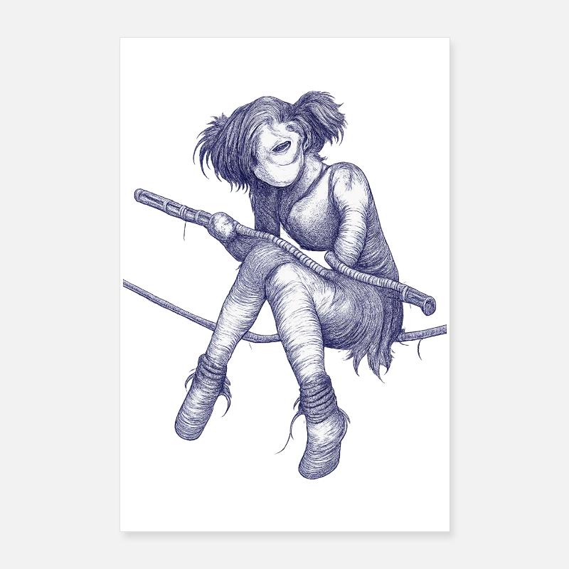 Acrobate à corde dans le dreadpunk Poster 60 x 90 cm