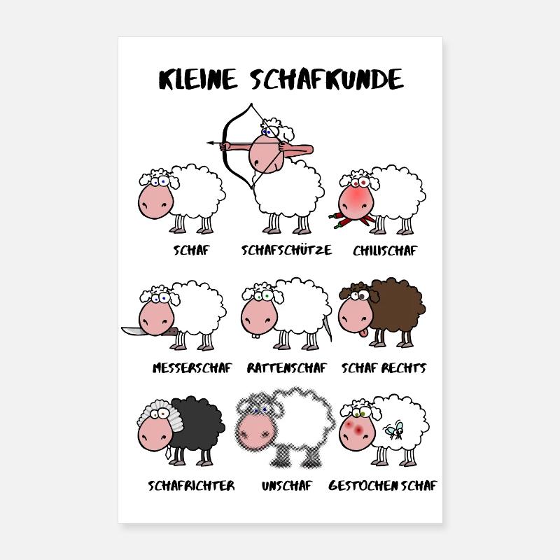 A little sheep knowledge Poster 24" x 35" (60x90 cm)