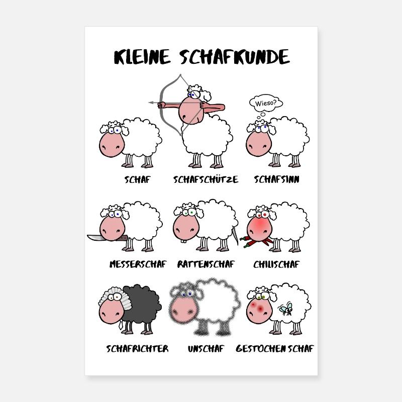 Un peu de connaissances moutons Poster 60 x 90 cm