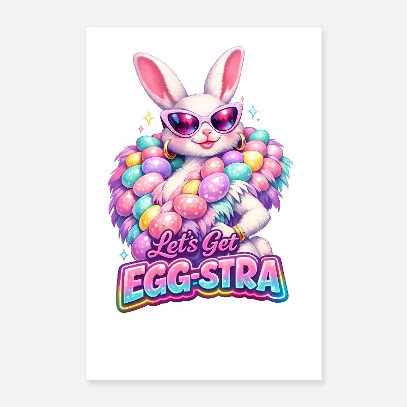 Pâques Prenons Egg-Stra Poster 60 x 90 cm