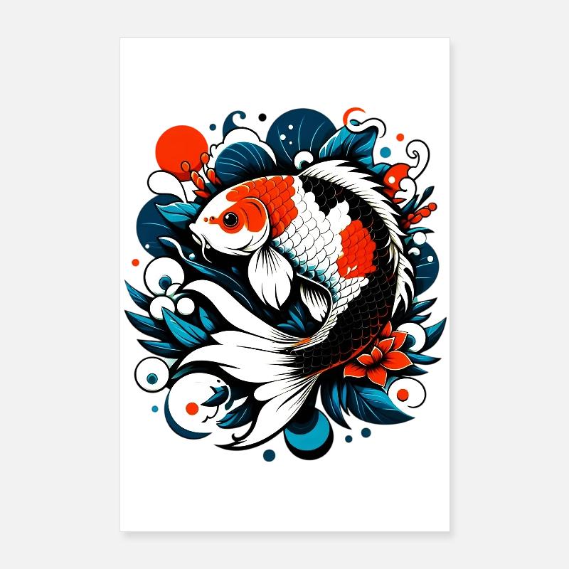 Koi Carp Poster 24" x 35" (60x90 cm)
