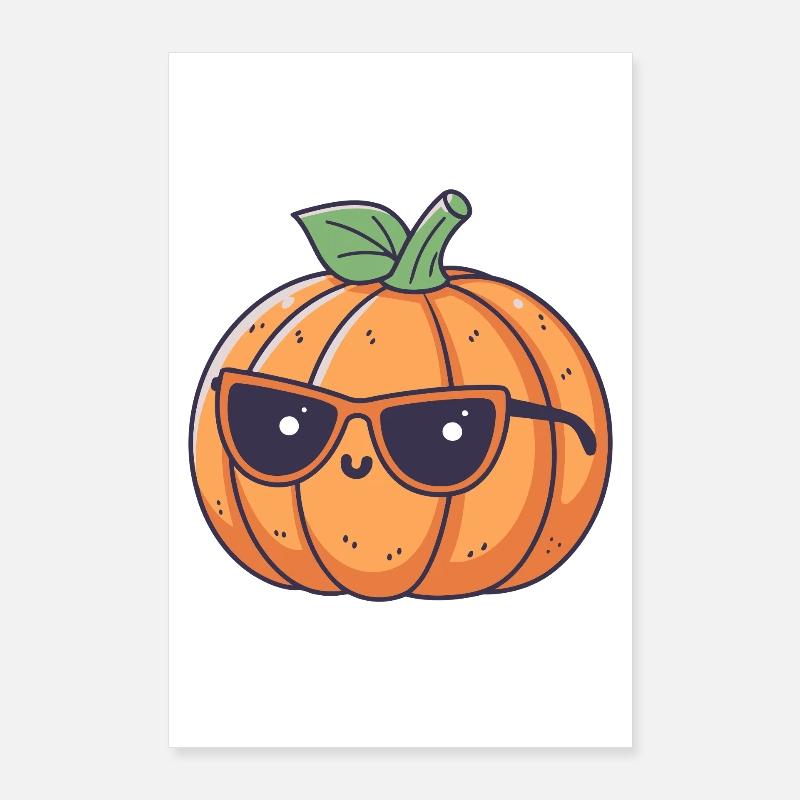 Pumpkin chic eyeglasses Poster 24" x 35" (60x90 cm)