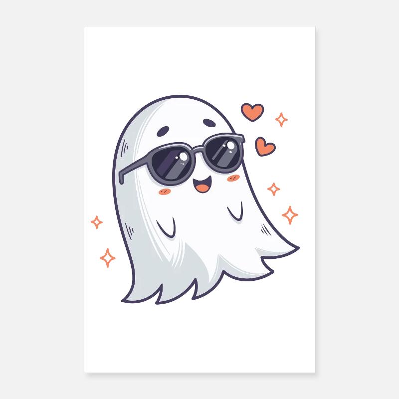 Cool Ghost Sunglasses Poster 24" x 35" (60x90 cm)