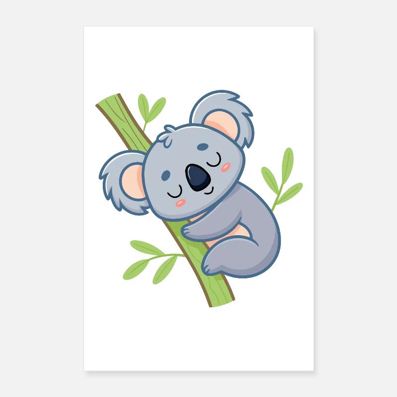 Weiche Ast-Schläfer-Koala Poster 60x90 cm