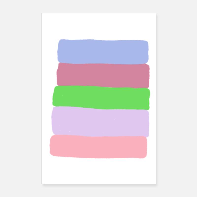 Pastellstreifen-Stack Poster 60x90 cm