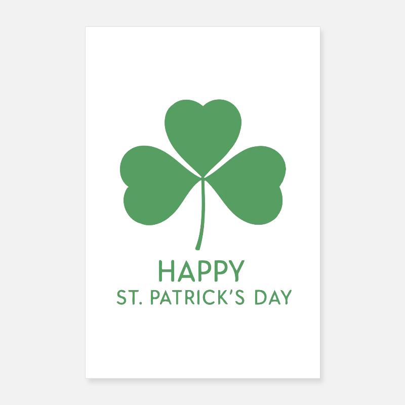 Trèfle Vert Saint Patrick Poster 60 x 90 cm