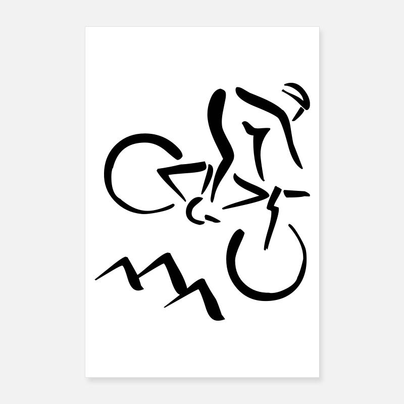 Mountainbiker Poster 60x90 cm