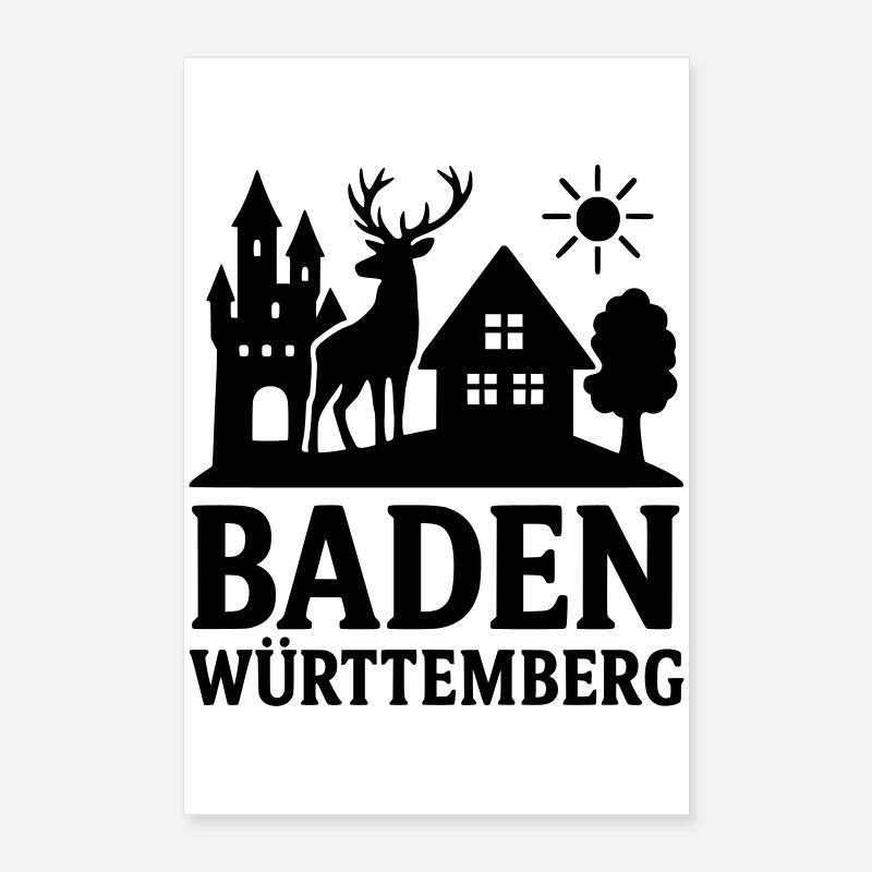 Monument du Land de Bade-Wurtemberg Poster 60 x 90 cm