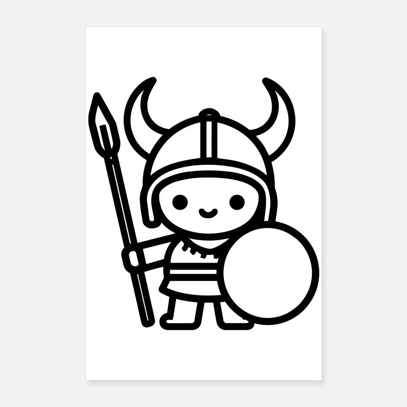 guerrier Poster 60 x 90 cm