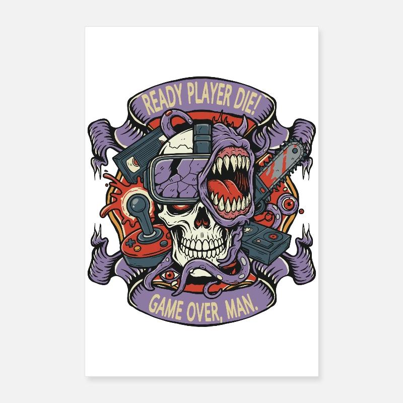 Ready Player Les Crânes Poster 60 x 90 cm