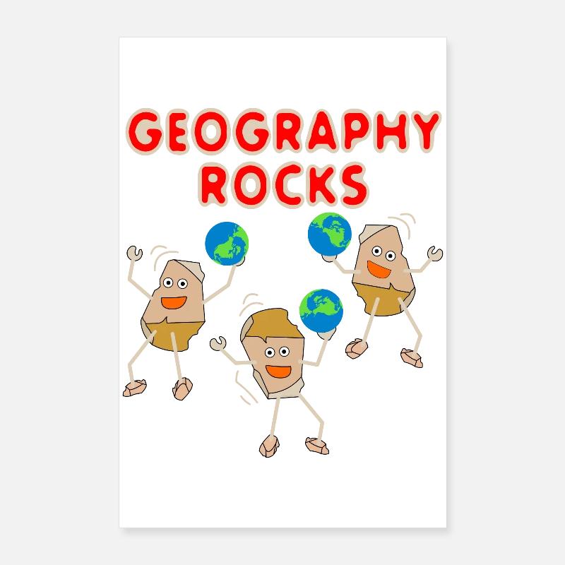Three Geography Rocks Poster 24" x 35" (60x90 cm)
