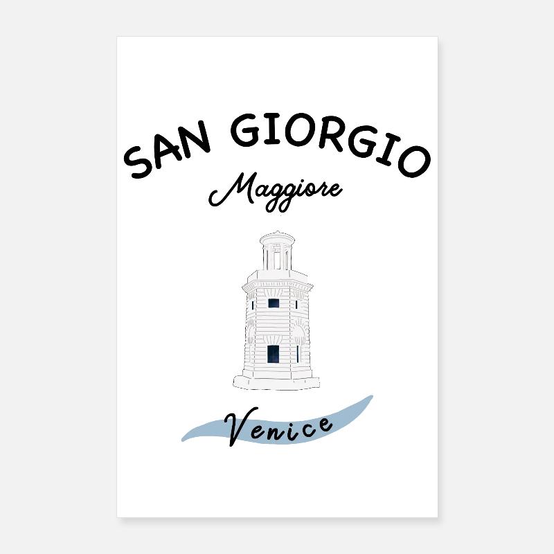 Venice Lighthouse, San Giorgio Island Maggiore Poster 24" x 35" (60x90 cm)