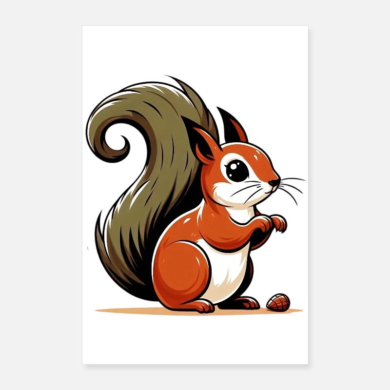 Eichhörnchen Poster 60x90 cm